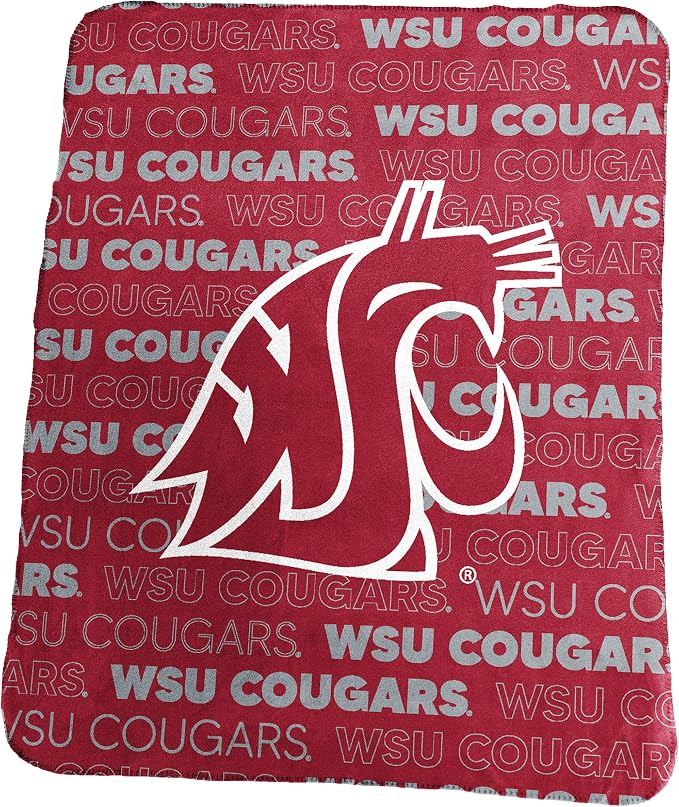 Logo Brands NCAA Classic Fleece Throw Blanket -50” x 60” Ultra-Soft Game Day Blanket with Bold Team Colors & Logo – Cozy College Team Bedding for Fans & Alumni