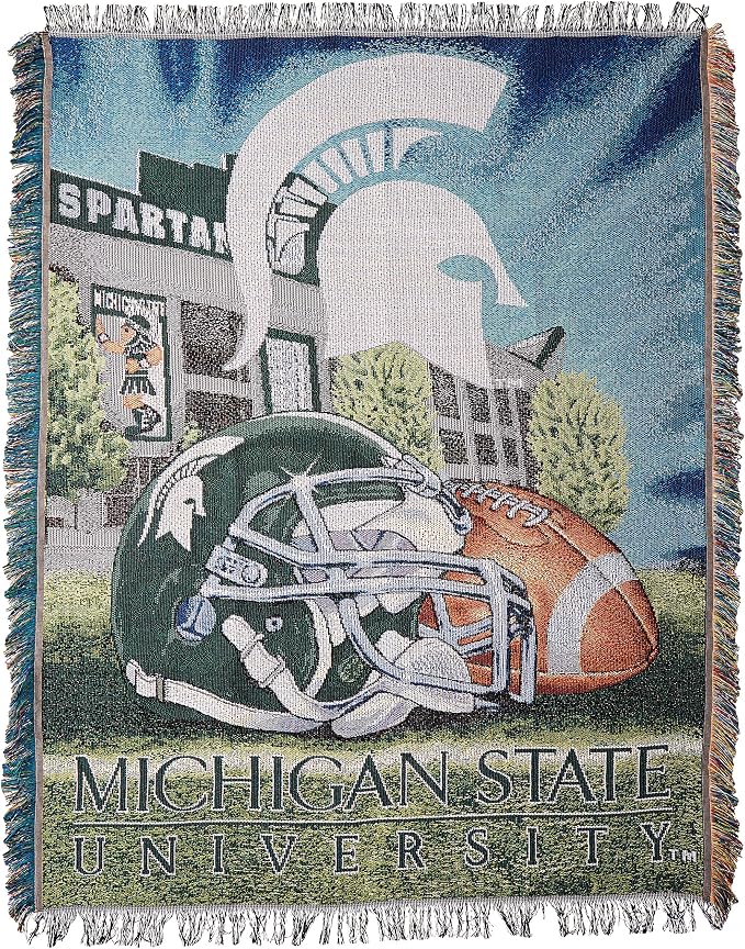 Officially Licensed NCAA "Home Field Advantage" Woven Tapestry Throw Blanket, 48" x 60", Multi Color