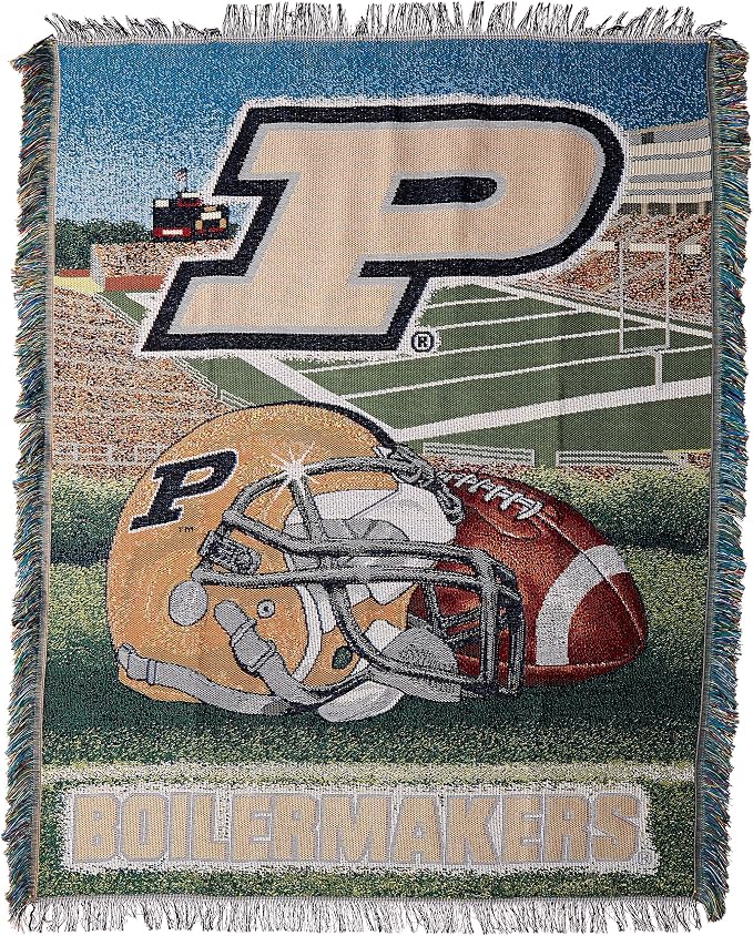 Officially Licensed NCAA "Home Field Advantage" Woven Tapestry Throw Blanket, 48" x 60", Multi Color