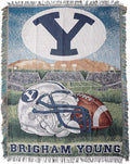 Officially Licensed NCAA "Home Field Advantage" Woven Tapestry Throw Blanket, 48" x 60", Multi Color