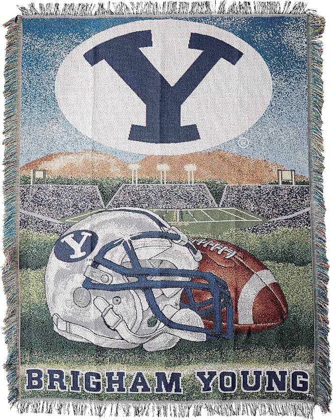 Officially Licensed NCAA "Home Field Advantage" Woven Tapestry Throw Blanket, 48" x 60", Multi Color